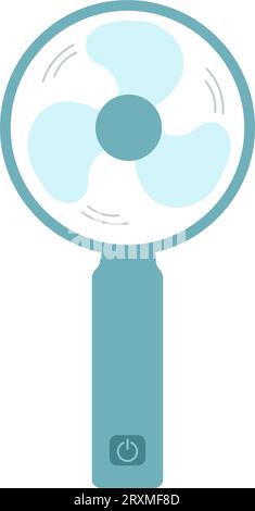Modern portable fan. Comfort electric blower. Wind ventilator.  Isolated. Vector illustration Stock Vector