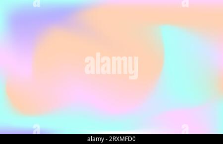 Holographic abstract background. Stylish holographic backdrop with gradient mesh. Vector illustration Stock Vector