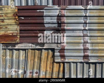 Old galvanized iron material texture, art background Stock Photo