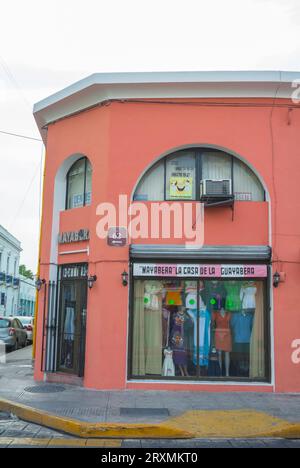 Mérida, Yucatan, Mexico, A clothing store with Guayabera that is traditional shirt. Editorial only. Stock Photo