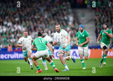 Rudolph Gerhardus RG Snyman during the World Cup RWC 2023, rugby union match between South Africa (Springboks) and Ireland on September 23, 2023 at Stade de France in Saint-Denis near Paris. Stock Photo