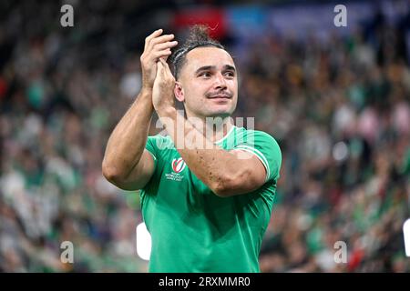 Paris, France. 23rd Sep, 2023. James Lowe during the World Cup RWC 2023, rugby union match between South Africa (Springboks) and Ireland on September 23, 2023 at Stade de France in Saint-Denis near Paris. Credit: Victor Joly/Alamy Live News Stock Photo