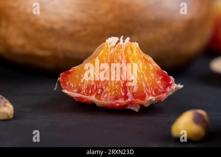 red sweet orange on the table, cooking food using red orange oranges Stock Photo