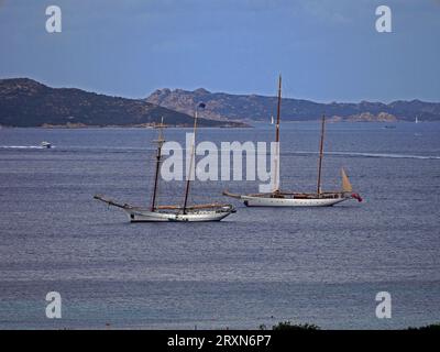 Historical sailing vessel in Palau, Sardinia, Italy, Summer 2023 Stock Photo