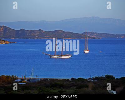 Historical sailing vessel in Palau, Sardinia, Italy, Summer 2023 Stock Photo