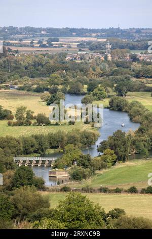 Day's Lock and weir on the River Thames, Dorchester-on-Thames, Oxfordshire, England, United Kingdom, Europe Stock Photo