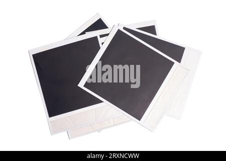 Stack of old photos. Vintage and antique art concept Stock Photo