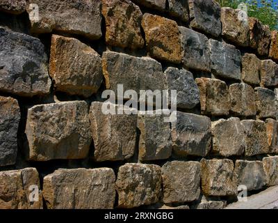 Natural stone wall Stock Photo