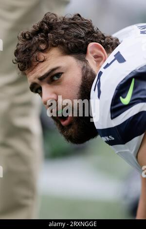 Seattle Seahawks offensive tackle Jake Curhan (74) during a preseason NFL  football game against the Dallas Cowboys, Saturday, Aug. 19, 2023, in  Seattle. (AP Photo/Lindsey Wasson Stock Photo - Alamy