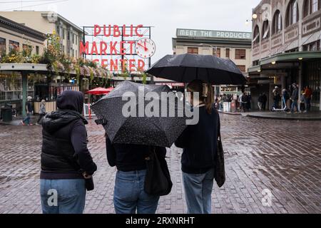 Seattle, USA. 25th Sep, 2023. The people of Pike Place Market. Stock Photo