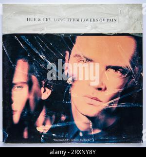 Picture cover of the 10 inch single version of Long Term Lovers of Pain by Hue and Cry, which was released in 1991 Stock Photo
