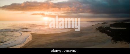 Aerial view of Sardinia Bay Beach at sunset, Port Elizabeth, Eastern Cape, South Africa Stock Photo