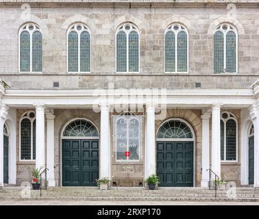 Weslyan Methodist christian church on Chapel Street, Penzance, Cornwall, England. Stock Photo