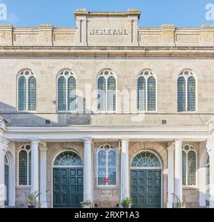 Weslyan Methodist christian church on Chapel Street, Penzance, Cornwall, England. Stock Photo