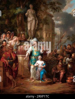 Sacrifice of Iphigenia, Arnold Houbraken, 1690 - 1700 Stock Photo