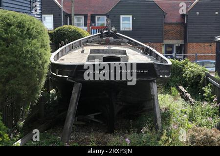 'Favourite' oyster smack and dredger, Lost Shipyard, Island Wall, Whitstable, Kent, England, Great Britain, United Kingdom, UK, Europe Stock Photo