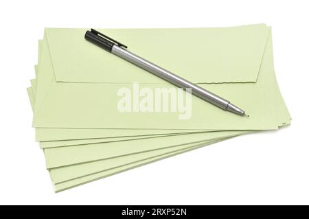 pen and cover isolated on a white Stock Photo