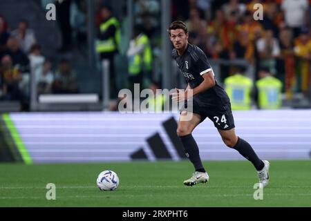 Torino, Italy. 26th Sep, 2023. Daniele Rugani of Juventus Fc controls the ball during the Serie A match beetween Juventus Fc and Us Lecce at Allianz Stadium on September 26, 2023 in Turin, Italy . Credit: Marco Canoniero/Alamy Live News Stock Photo