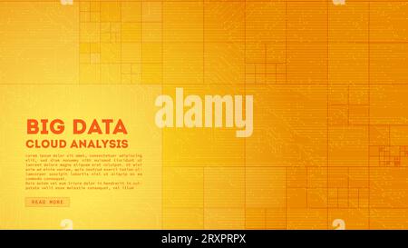 Big Data cloud computing. Blockchain visualiztion. Social network information complexity. Stock Vector