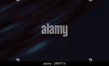 waves of colorful points. Digital data splash of point array. Futuristic smooth glitch UI element Stock Vector