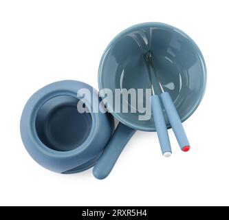 Alcohol burner from a fondue set isolated on white background Stock Photo -  Alamy