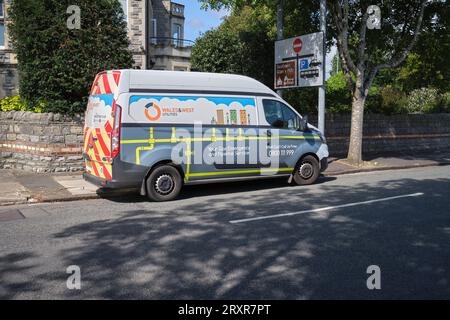 Wales and West Utilities Van parked in Penarth South Wales UK Stock Photo