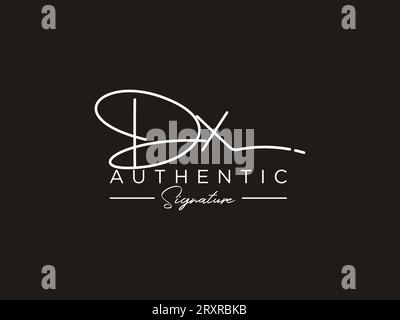 DX Signature Logo Template Vector Stock Vector Image & Art - Alamy