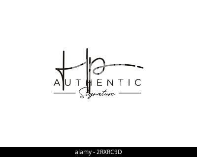 HP Signature Logo Template Vector. Stock Vector