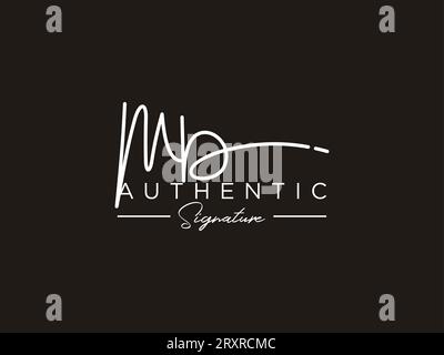 MB Signature Logo Template Vector. Stock Vector