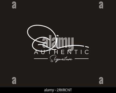 QI Signature Logo Template Vector. Stock Vector