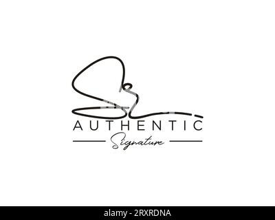 SR Signature Logo Template Vector. Stock Vector