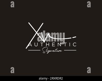 XV Signature Logo Template Vector. Stock Vector