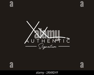 XX Signature Logo Template Vector. Stock Vector