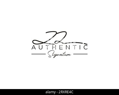 ZZ Signature Logo Template Vector. Stock Vector