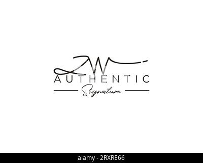 ZW Signature Logo Template Vector. Stock Vector