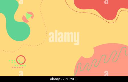 Flat design abstract fluid shapes and lines element background vector. Modern template for banner, story cover, web, decoration, digital, poster Stock Vector