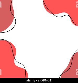 Abstract freeform shape geometric element background with curved lines. Vector and illustration. Modern template layout design for shape banner Stock Vector