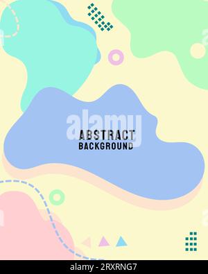 Abstract geometric shapes and memphis element design graphic vector illustration. Simple background suitable for creative project, ideas, poster,flyer Stock Vector