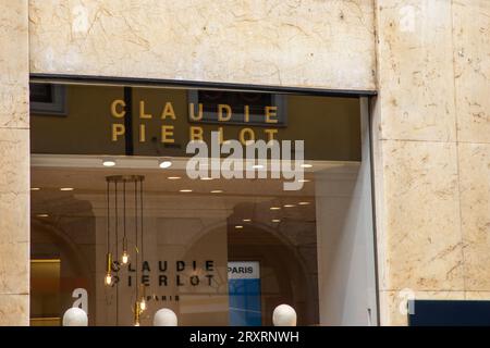 Bordeaux France 08 19 2023 claudie pierlot paris facade sign