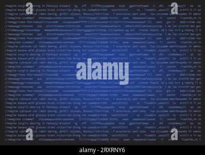 Artificial intelligence Prompt Typography background. Concept of machine learning. Artificial Intelligence. Vector illustration Stock Vector