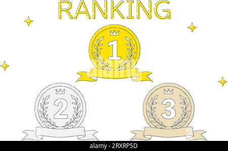 wreath frame ranking illustration . 1st place (gold Stock Vector Image ...