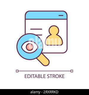 2D thin linear colorful unqualified providers icon Stock Vector