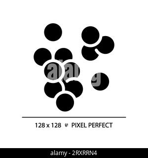 2D glyph style black coccus simple icon Stock Vector