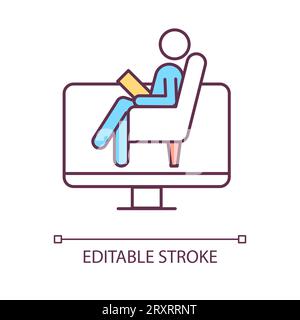2D thin linear colorful your health insurance provider icon Stock Vector