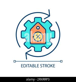 2D colorful thin line electronics icon Stock Vector