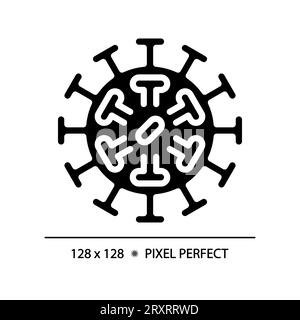 2D glyph style black rotavirus simple icon Stock Vector