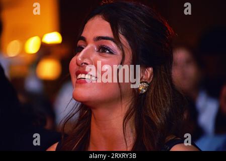 Mumbai, India, 26 September, 2023. Wamiqa Gabbi, Indian actress attends a music concert of her upcoming film ''Khufiya'' in Mumbai, India, 26 September, 2023. (Photo by Indranil Aditya/NurPhoto)0 Stock Photo