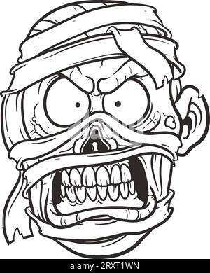 The Zombie Coloring page for kids Stock Photo