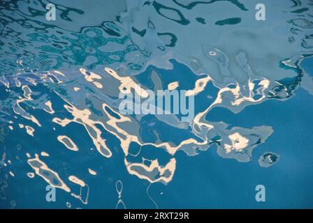 Ideal for liquid graphic backgrounds, reflections on the sea surface Stock Photo
