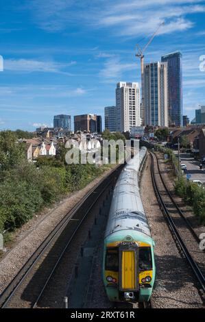 Croydon's ever changing skyline looking towards West Croydon Station in South London, England, UK Stock Photo